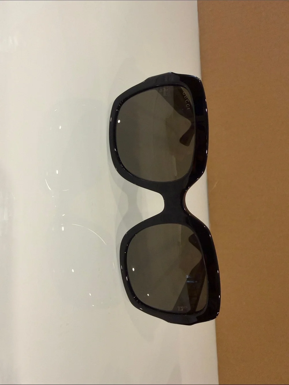 Gucci Black Oversized Square Sunglasses with Dark Lenses use one time good con